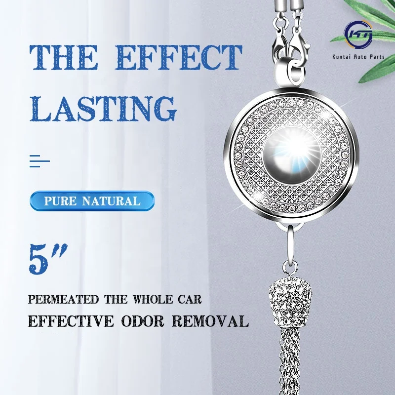 Luxury diamond OEM Logo Hanging style Car Air Freshener Car perfume