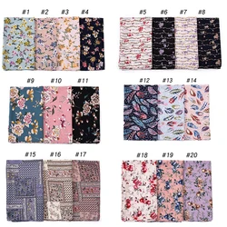 1MOQ Dropshipping New Fashion Wholesale Custom Chiffon Floral Printing Classic Paisley Headscarf Malaysia Women Scarf Hijab