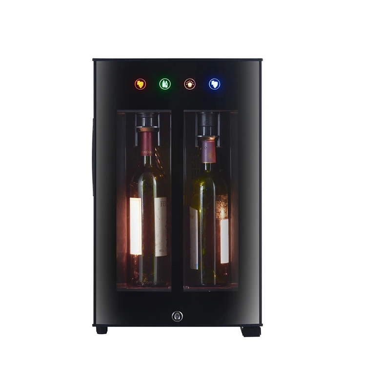 Wine Dispenser Machine Factory Price Household Electric 2 Bottles Red Single Glass Door Thermoelectric Refrigerator Mini CN;GUA