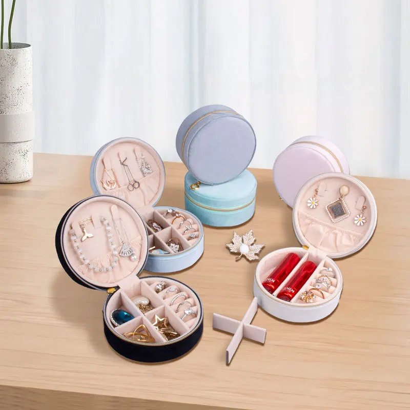 Portable European-Style Porcelain Jewelry Box Small Square Storage Box for Earrings and Rings Functional Package