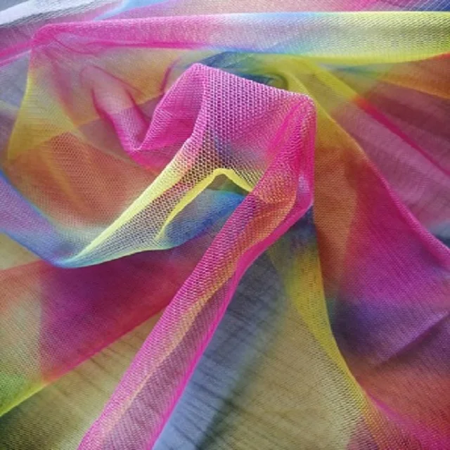 Nylon Material Rainbow Organza (Voile) Fabric 150cm Width