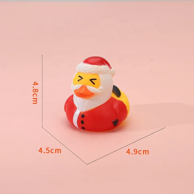Christmas holiday yellow rubber ducks kids gift 2 inch small cute bath toy rubber ducks