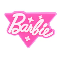 2022 new fashion designs pink cartoon Barbi doll croc charms for kids gifts
