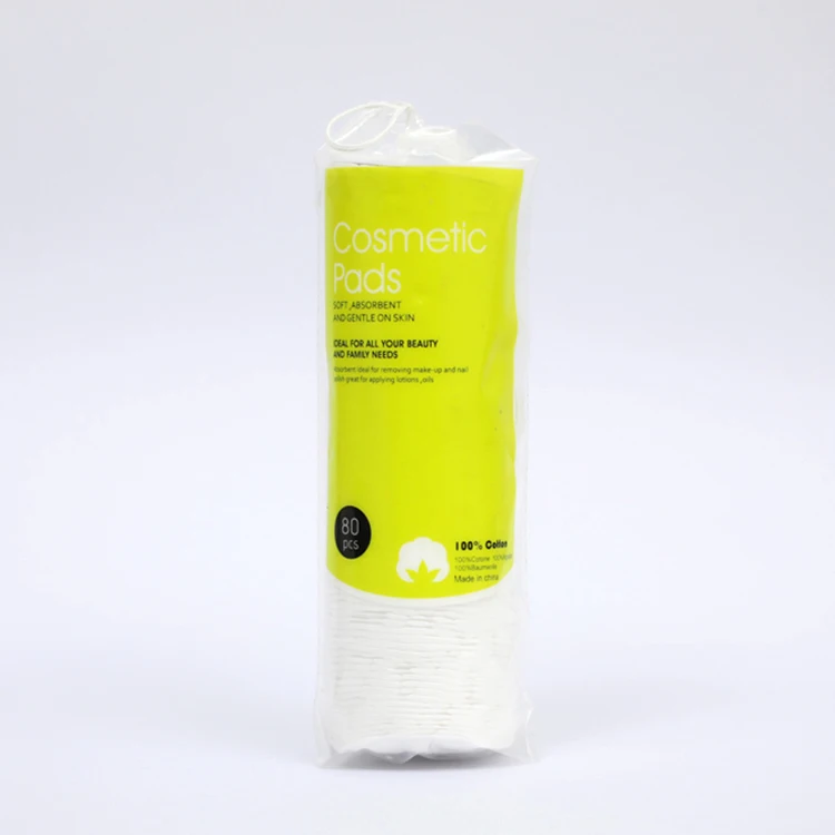 High Quality Women cosmetic remover absorbent facial makeup round embossed pressed Cotton Pad