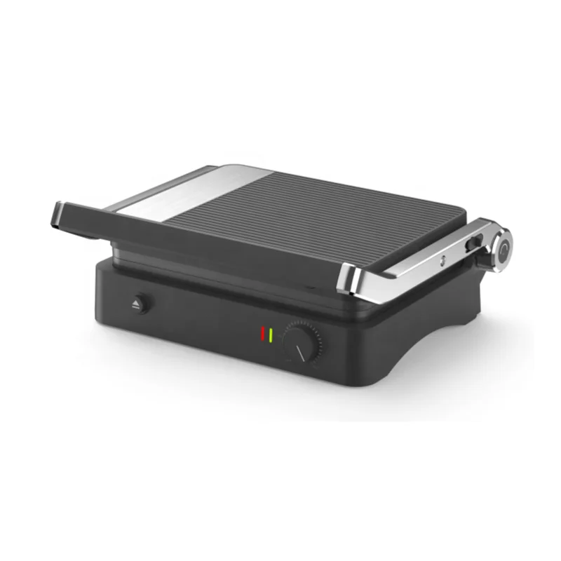Temperature adjustable electric contact grill stainless steel contact grill panini grill