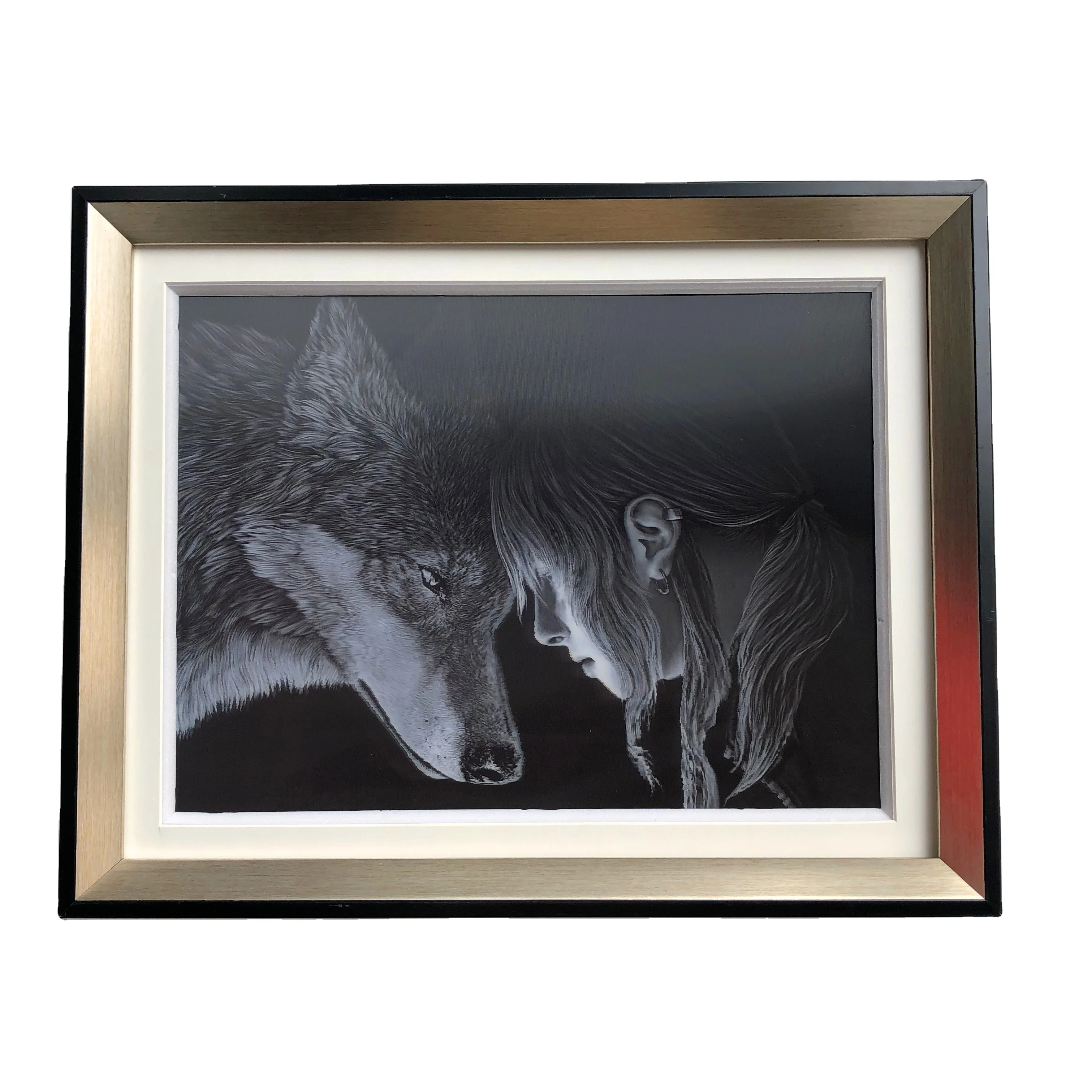 Fast delivery wolf lenticular 5D wall decoration PET lenticular 3D picture