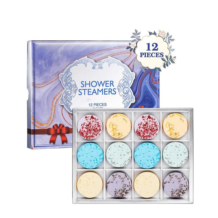 
Home Spa Organic Natural Pure Essential Oils Fizzers Mini Shower Steamer Bomb Tablets Aromatherapy Shower Steamers for Gift Set 