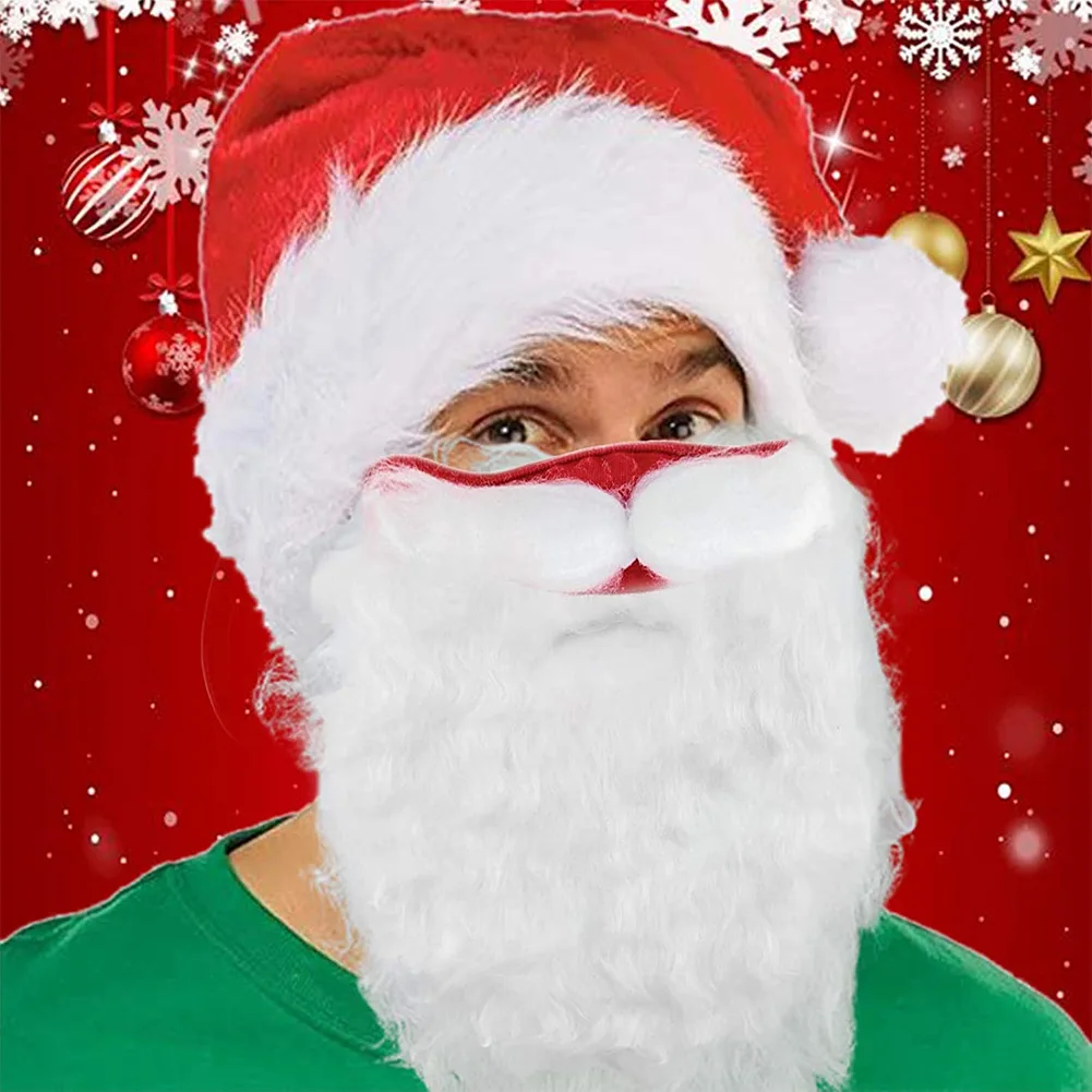 Christmas decoration supplies Santa Claus Beard Christmas Father funny Face mask