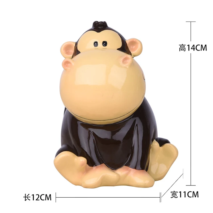 
cartoon money bank Wholesale ceramic toys piggy banks for kids monkey 