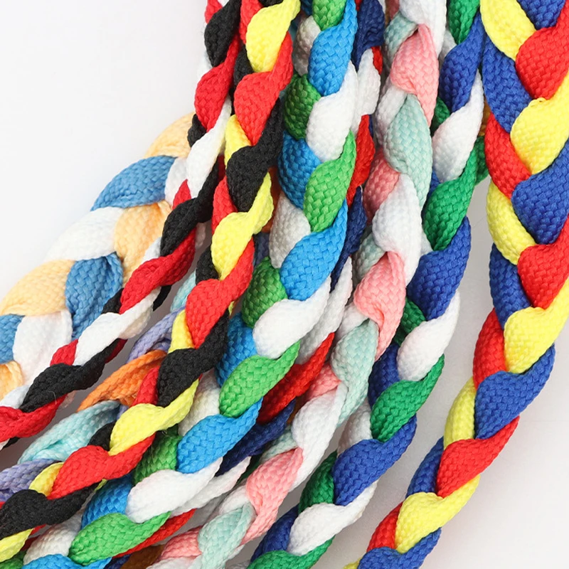 Rainbow braid with three strands of rope lace Ethnic lace belt Garment accessories diy jewelry hand-woven rope