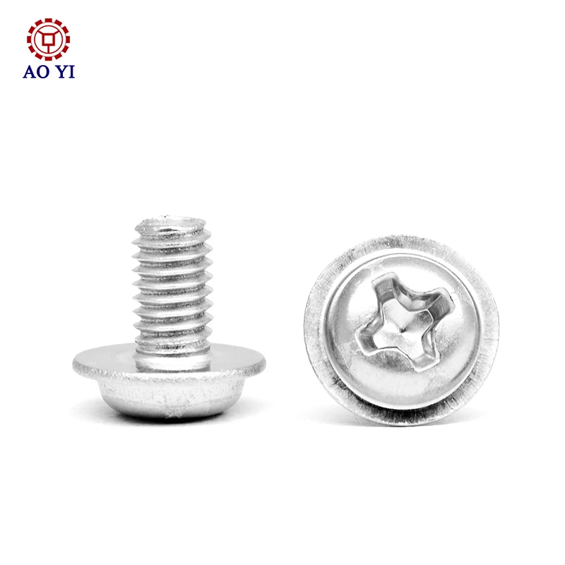 Высокопрочная прокладка из нержавеющей стали компьютерная 304 круглая головка с винтом оцинкованный поперечный винт белый M3M4