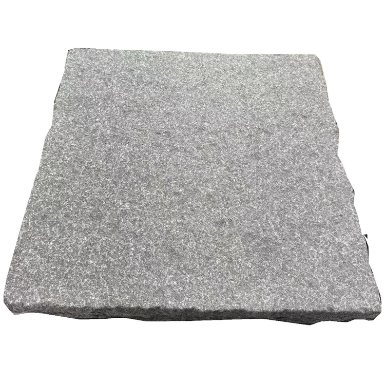 Tumbled split edges G684 black granite basalt paving cobble stone for garden patio