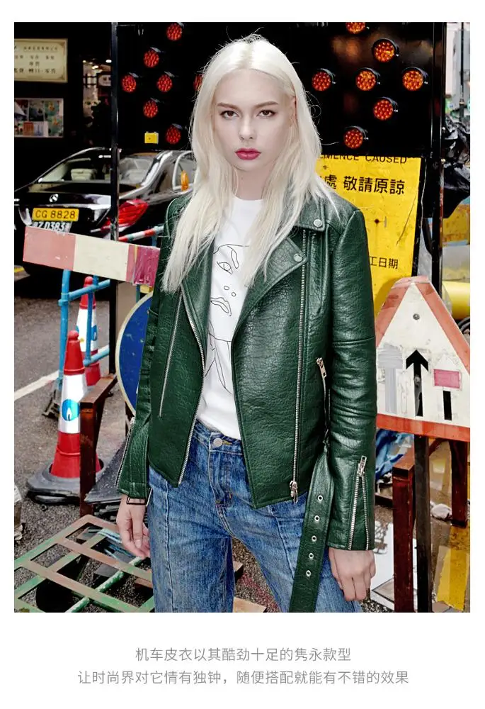 Most popular leather warm trench coat women