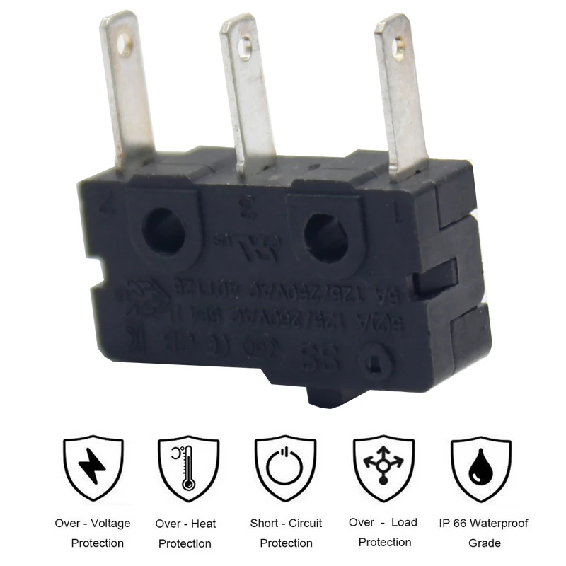  AC 250V 5A SPDT 1NO 1NC Мгновенный шарнирный роликовый рычаг микро-переключатели 3