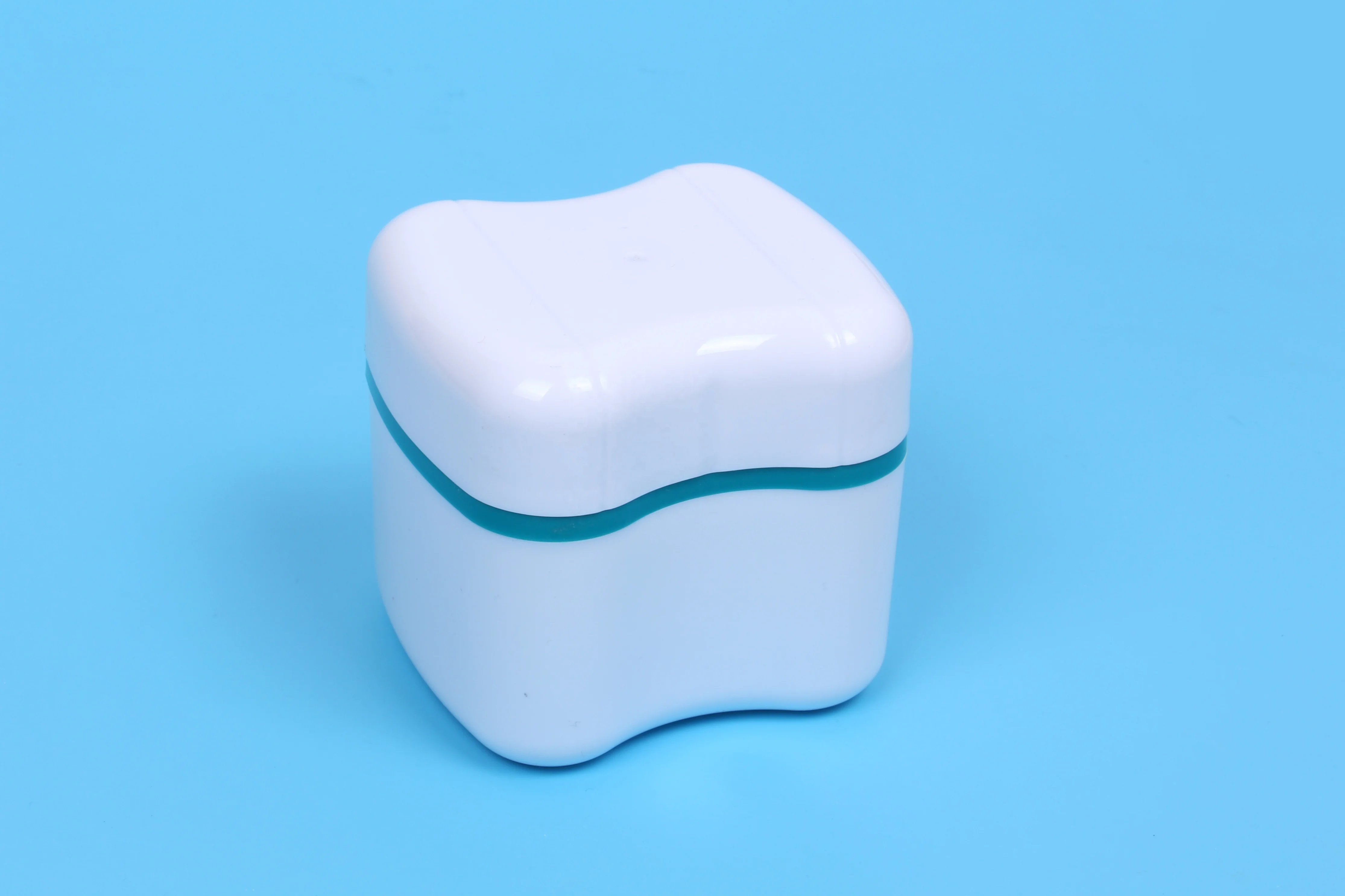 Dental Tray / Denture Retainer Box with Mirror Gray Soft Touch Rubber Paint for Plastic Jewelry Box Tooth Gem Plastic Case HN