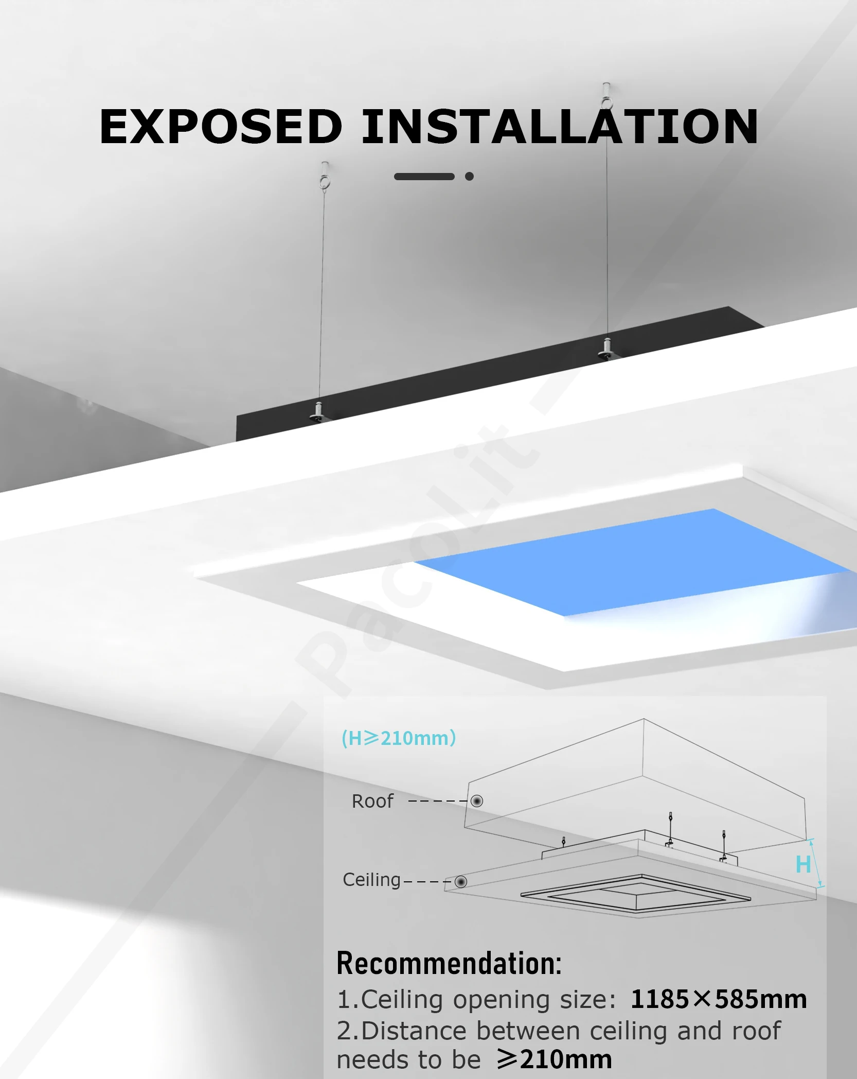 Modern Design Slim Panel Led Ceiling Light 1200*600mm Ultra Thin Surface  Led Light Panel For Healthcare Education Lighting