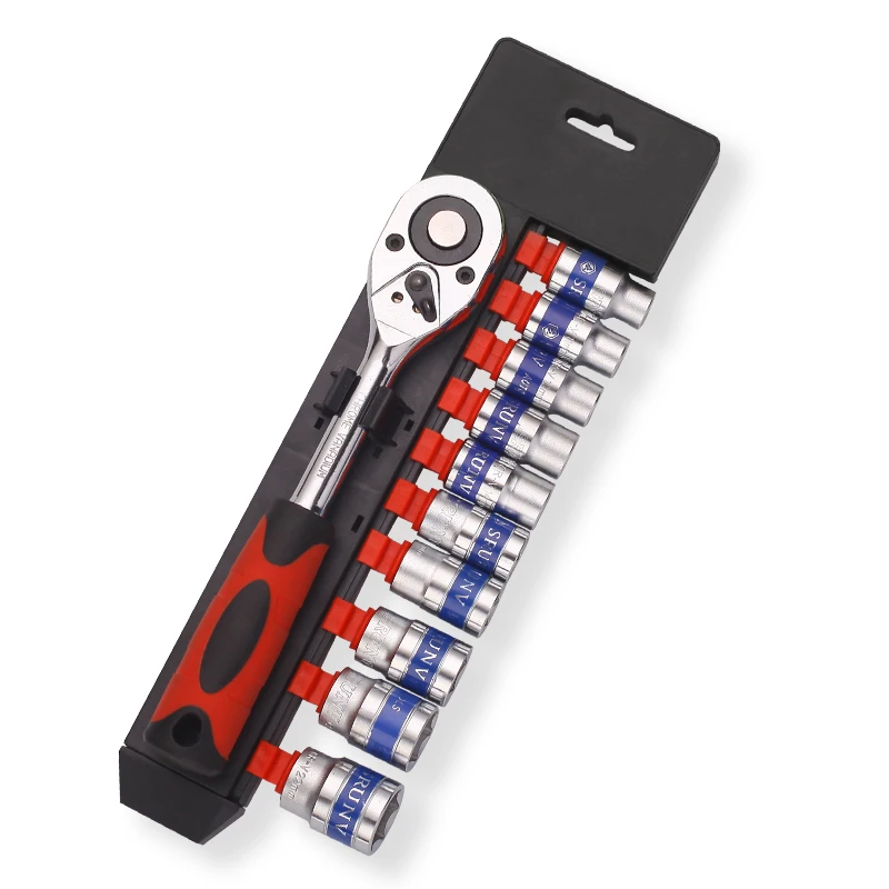 Srunv 1/2' 14 Pc Plastic row long hex ratchet wrench socket  universal joint  repair kit