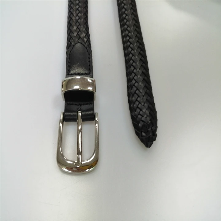 Factory direct sale fashion ladies woven belt jean black belt ladies belt