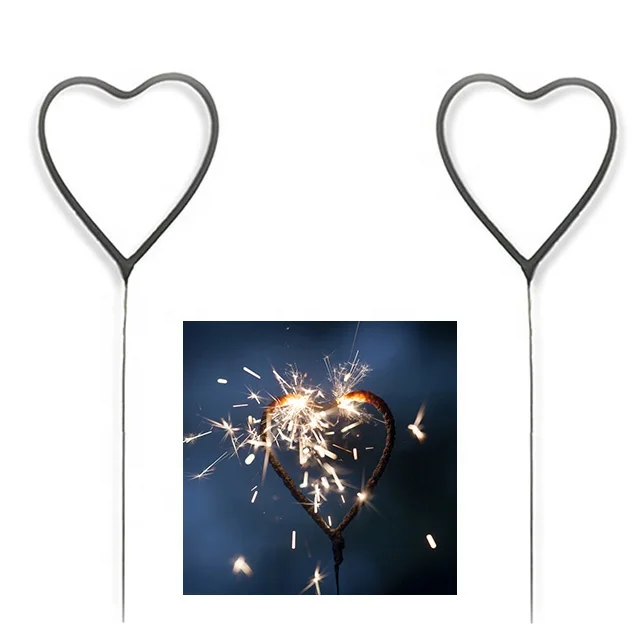 Birthday fireworks indoor wedding number heart shaped sparklers