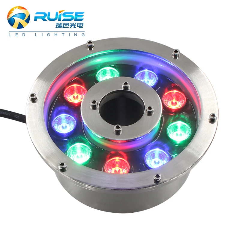Led Fountain Nozzle Light 2020 Hot Selling Cheap Price DMX Control 9*3w 2700-6500K RS-UW9W-F -20 - 50 AC/DC 12/24V 12v/24v 50000