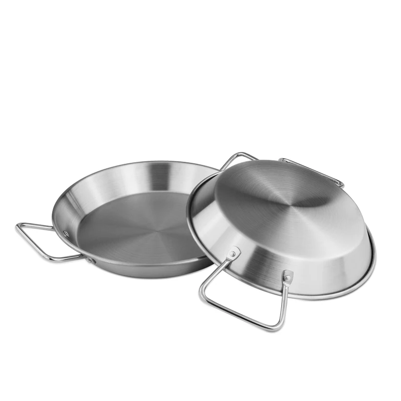 Kitchen Stainless Steel Stir Fry Noodles Soup Stock Pot Double Handle Seafood Pan