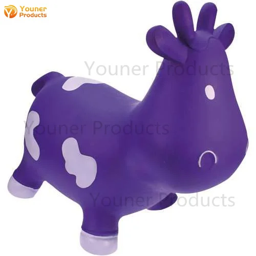 Manufacturer PVC jumping milk cow bouncy hopper inflatable ride on rubber bouncing animal toys for children