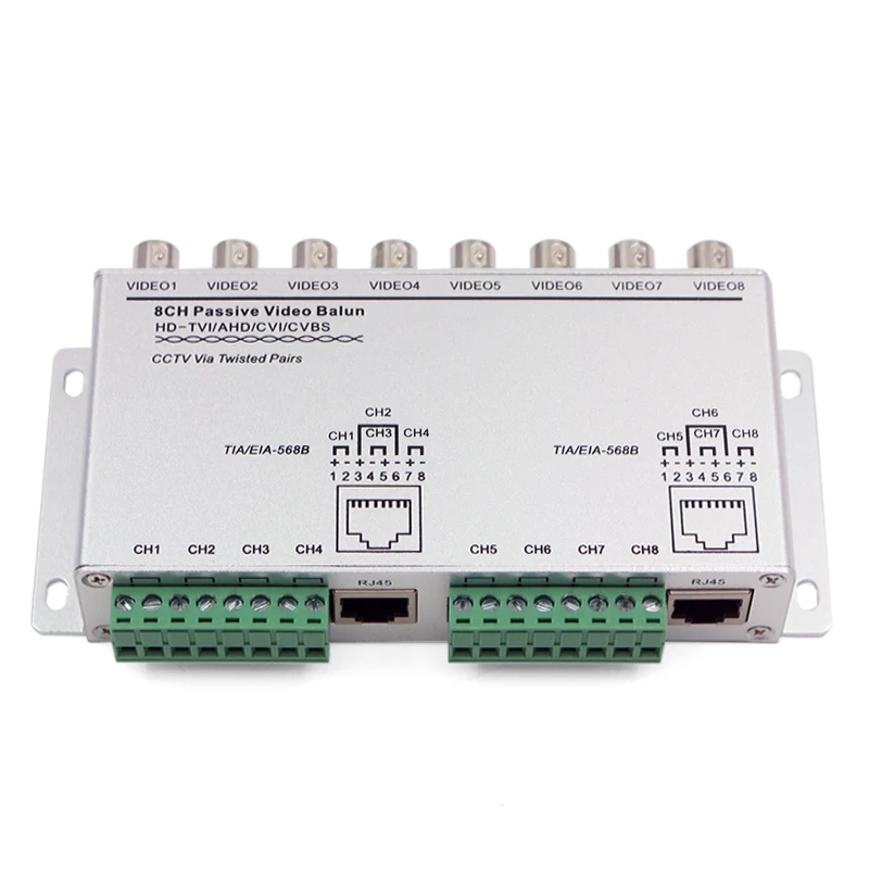 For CCTV Camera Multi-Channel Signal Passive HD UTP BNC Male Best Price CVI TVI AHD 8ch Twisted Pair Video Balun