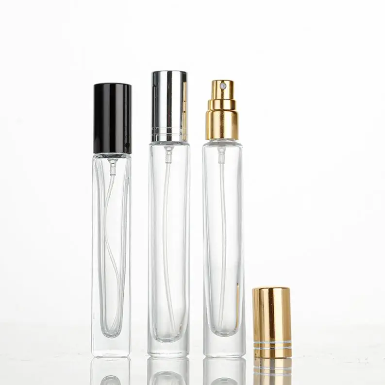 Wholesale Empty Perfume Atomizer 30 ml 50 ml 100 ml Clear Black Square Spray Glass Perfume Bottle with Sprayer