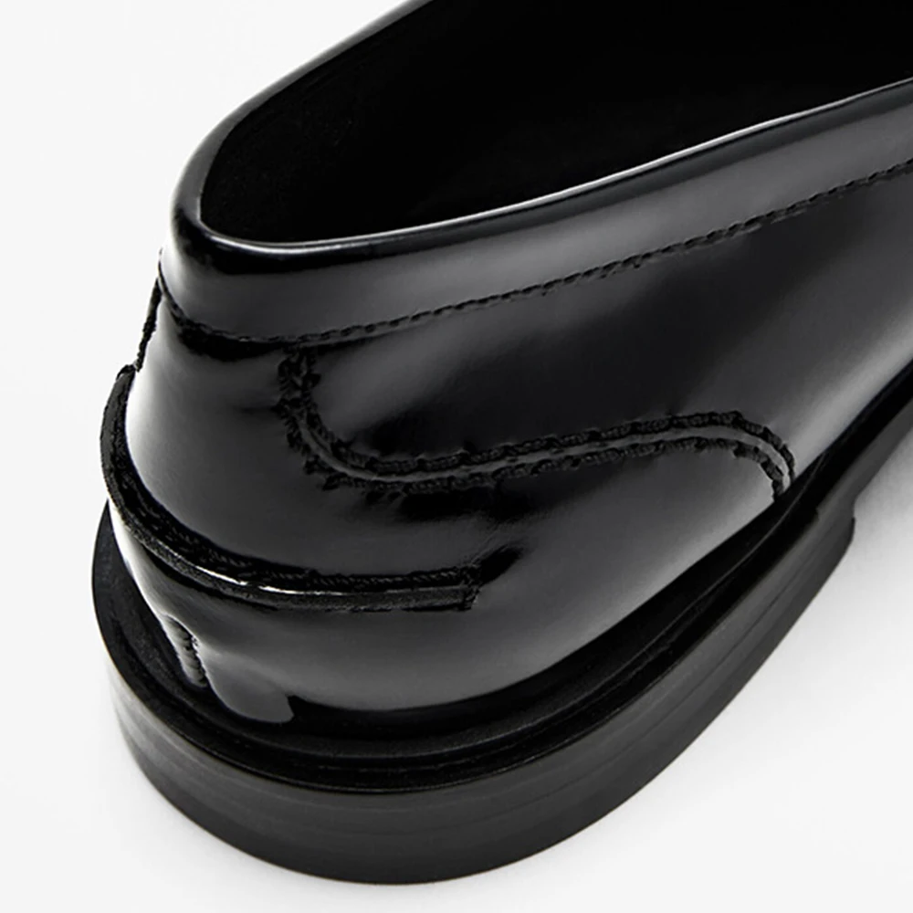 Wholesale Loafers Women Flat Shoes Black Fashion Leather Design Penny Slip On Comfortable Work Ballet flats Casual Shoes Woman