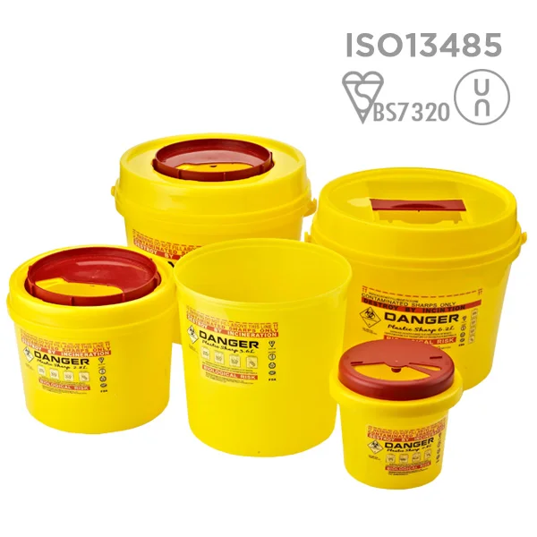 2022 Hospital 5L Sharps Container Disposable Sharp Box Medical Waste Container