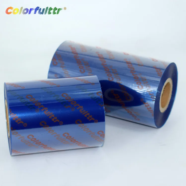 Blue TTR Ribbon Colorful Thermal Transfer Ribbon for Zebra TSC Label Rrinter  Wash Resin Ribbon