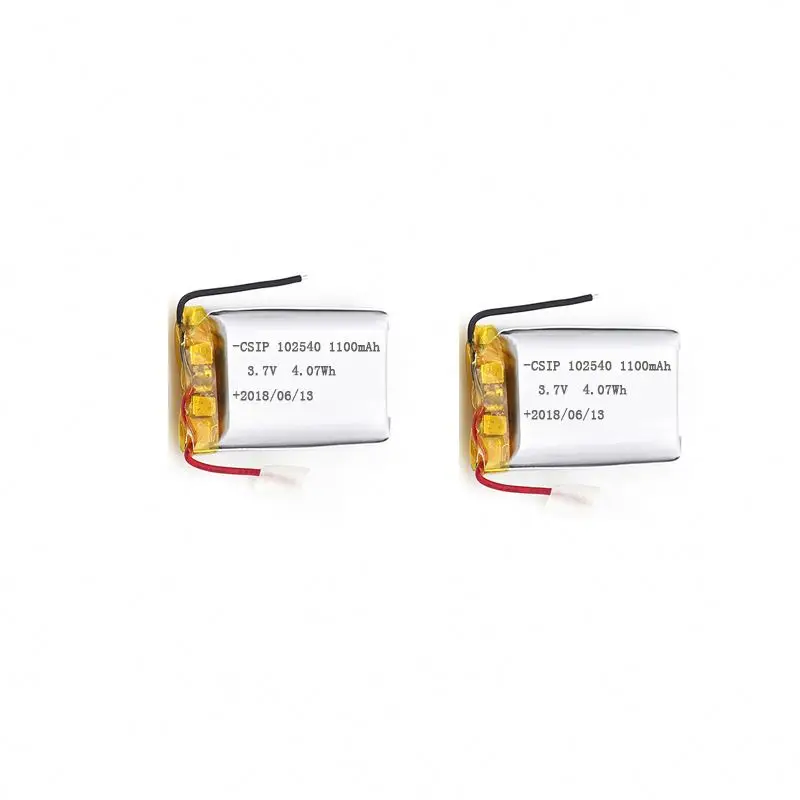 102540 Lithium Polymer Li-po Li-polymer Digital Battery 1100 Mah Rechargeable Lipo 3.7V 4.07wh ROHS Battery Cell+pcm+wire 18g