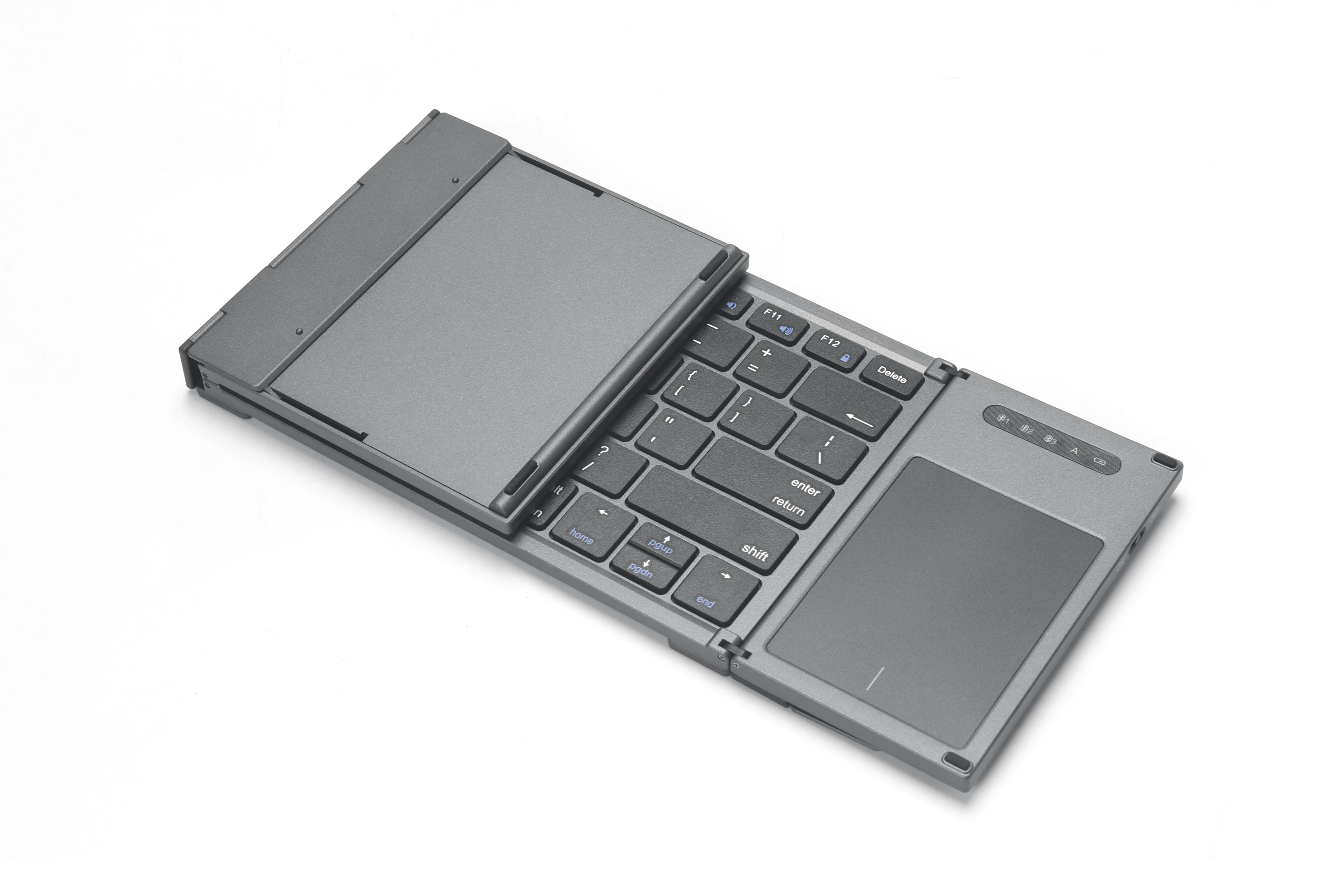 Foldable Bluetooth Keyboard Pocket Size Portable Mini BT Wireless Keyboard with Touch pad for Android, Windows, PC,