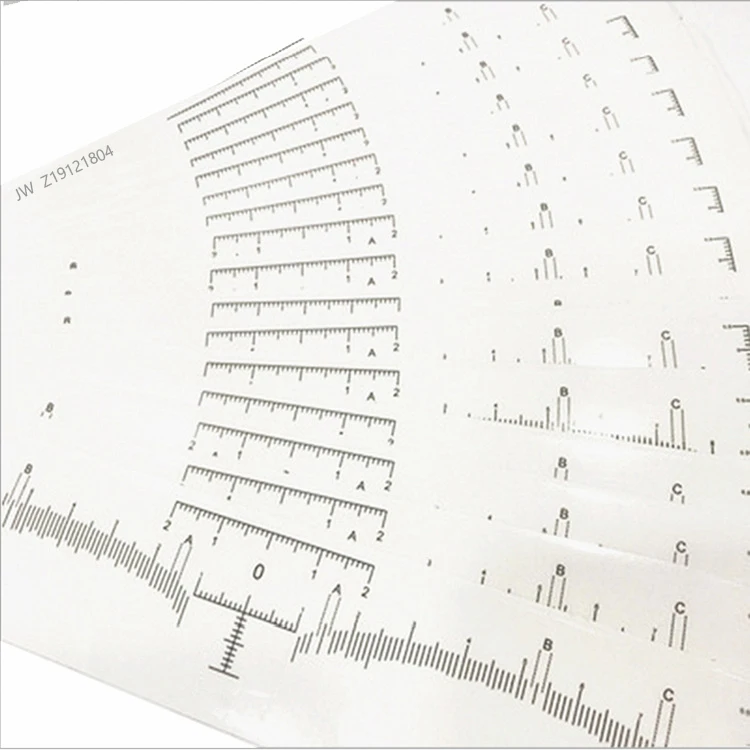 OEM одноразовая линейка для бровей, линейка для микроблейдинга, трафарет для бровей