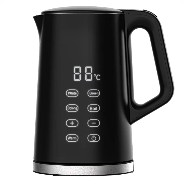 2000W Electric Kettle Double Wall Touch Screen 1.7L Capacity Tea Pot Water Kettle