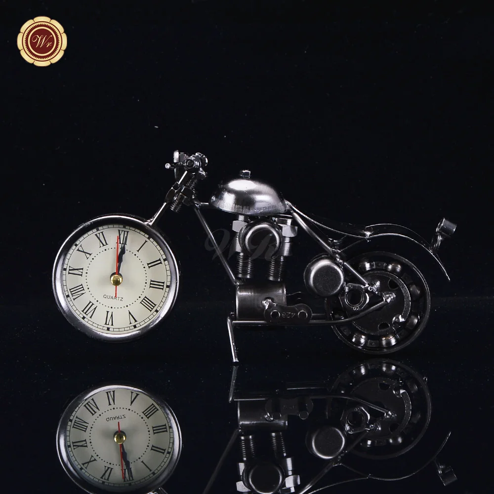 Wholesale Mini MotorBike Toy Collectible Gifts Modern Clocks Home Decor Metal Die Cast Motorcycles Model
