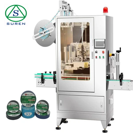 single or multiple masking tape shrink sleeve wrapping labeling machine