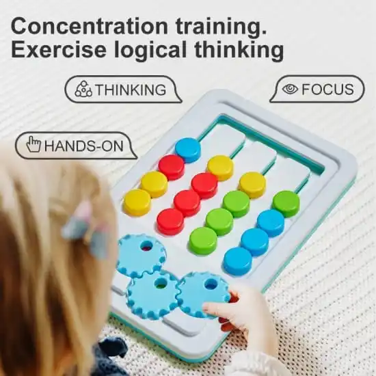 Free Shipping Dollartoys Four Color Matching Gear Pattern Logic Travel Game Kids Custom Outdoor Education Games
