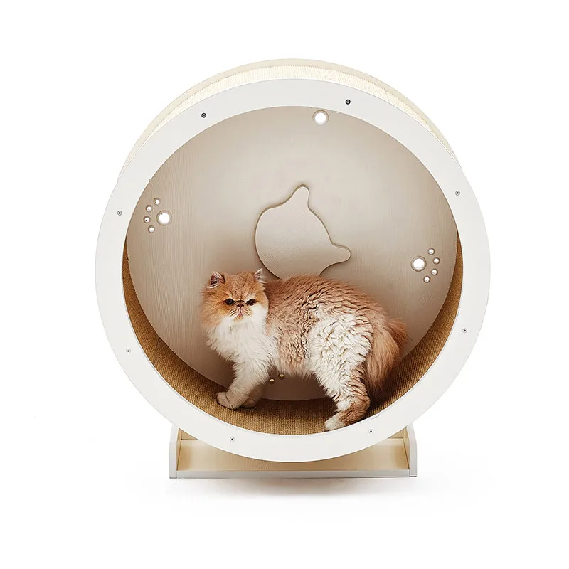 Factory sale Wooden pet supplies toy pet exercise running wheel  for Cats Size 80cm