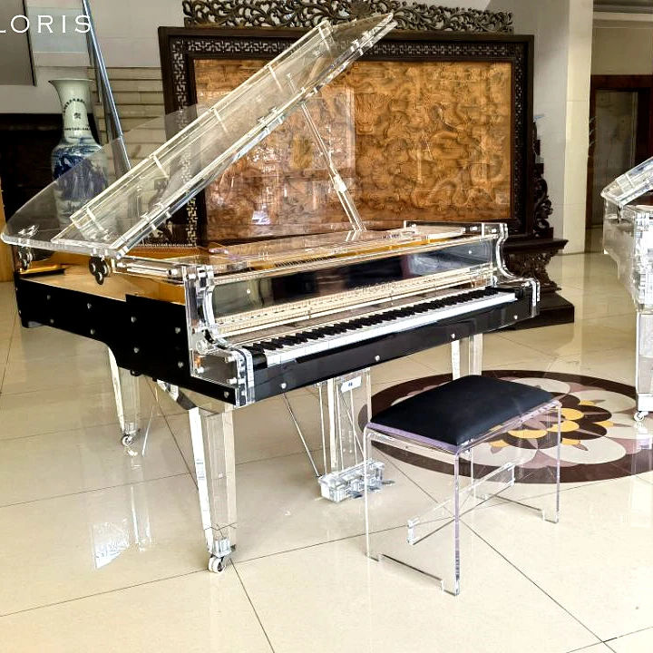 С украшением в виде кристаллов пианино цены по прейскуранту завода-изготовителя черный цвет HG-168A