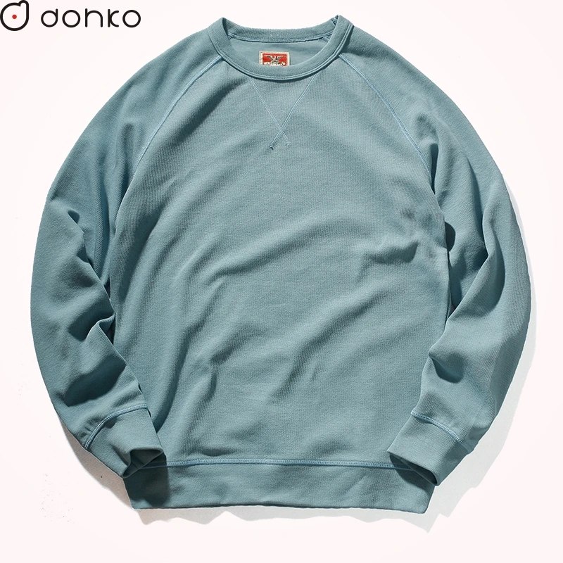 custom raglan crew neck sweatshirts blank solid color jumpers