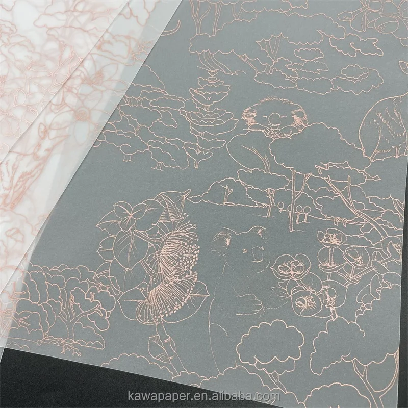 60gsm Food Grade custom Color Silicone Coated Good quality Parchment Paper Baking Food Wrapping Paper