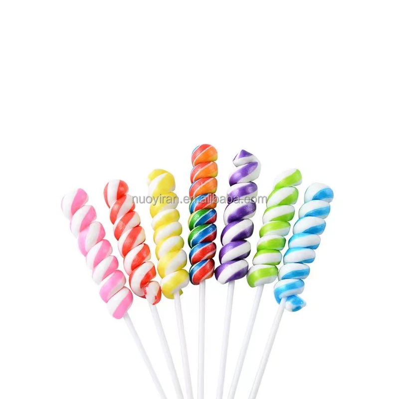 OEM wave swirl sweet christmas multicolor lollipop milk hard candy manufacturers