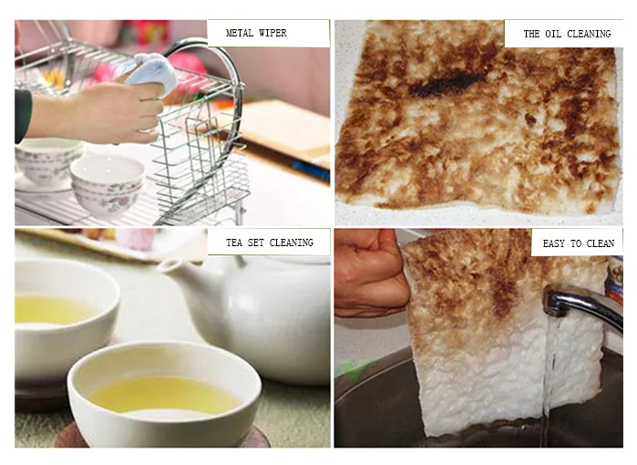 100%bamboo white dish cloth wash cloth for kitchen