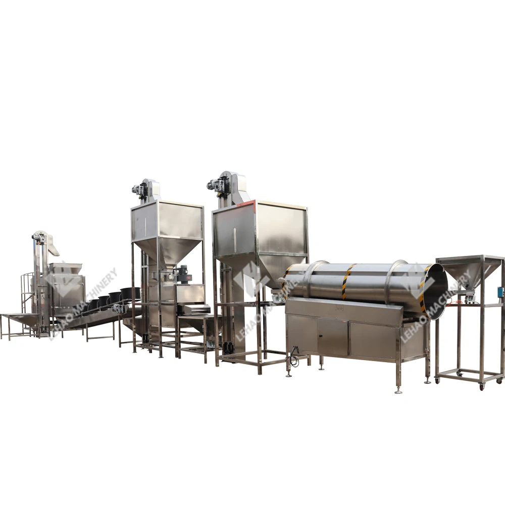 Commercial nut roaster seasoning machine peanut cashew almond flavoring production line automatic nut seasoning machine