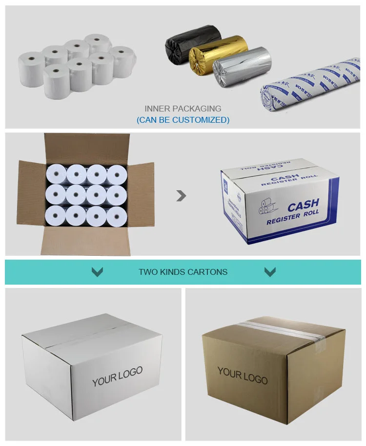 Best Selling Quality 50mm 57mm 80mm Pos Paper Rolls Thermal Paper Receipt Cash Register For Atm and Retail