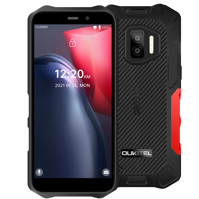 OUKITEL WP12 IP68 Waterproof Android 11 Rugged Smartphone 5.5' HD+ Display 4GB+32GB Helio A22 NFC 4000mAh Mobile Phone