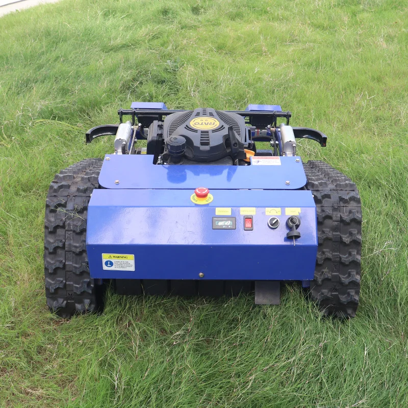Free Shipping All terrain remote lawn mower 800 mm remote control lawn mower rubber tracks for sale