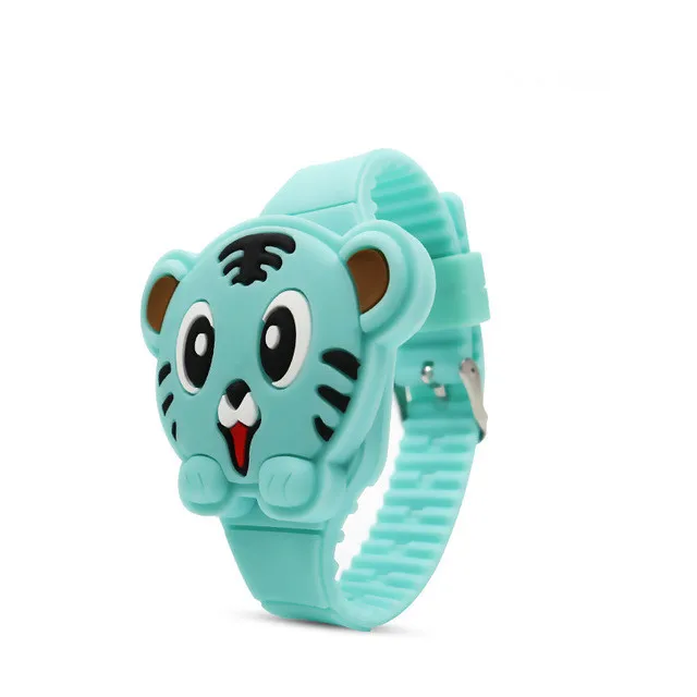 Cute Tiger shape LED Silicone Rubber  Digital Watch For Child animal shape bracelet kid watch