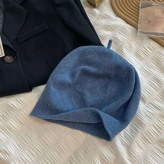 New Fashion Mens Beanie Winter Knit Hat Boy Skullcap Sailor Cap Cuffs Retro Navy Short Hat Solid Color Unisex Autumn Warm Cap